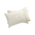 Gabrielle Ivory Leaf Embroidered 600 Thread Count Cotton Sateen Regular Pillowcases - Pair