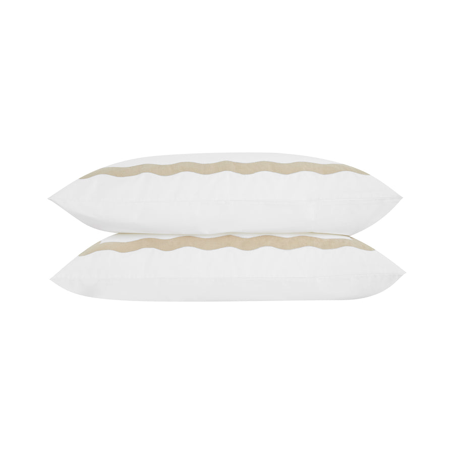 Lucinda Natural Wave 300 Thread Count Cotton Percale Regular Pillowcases - Pair