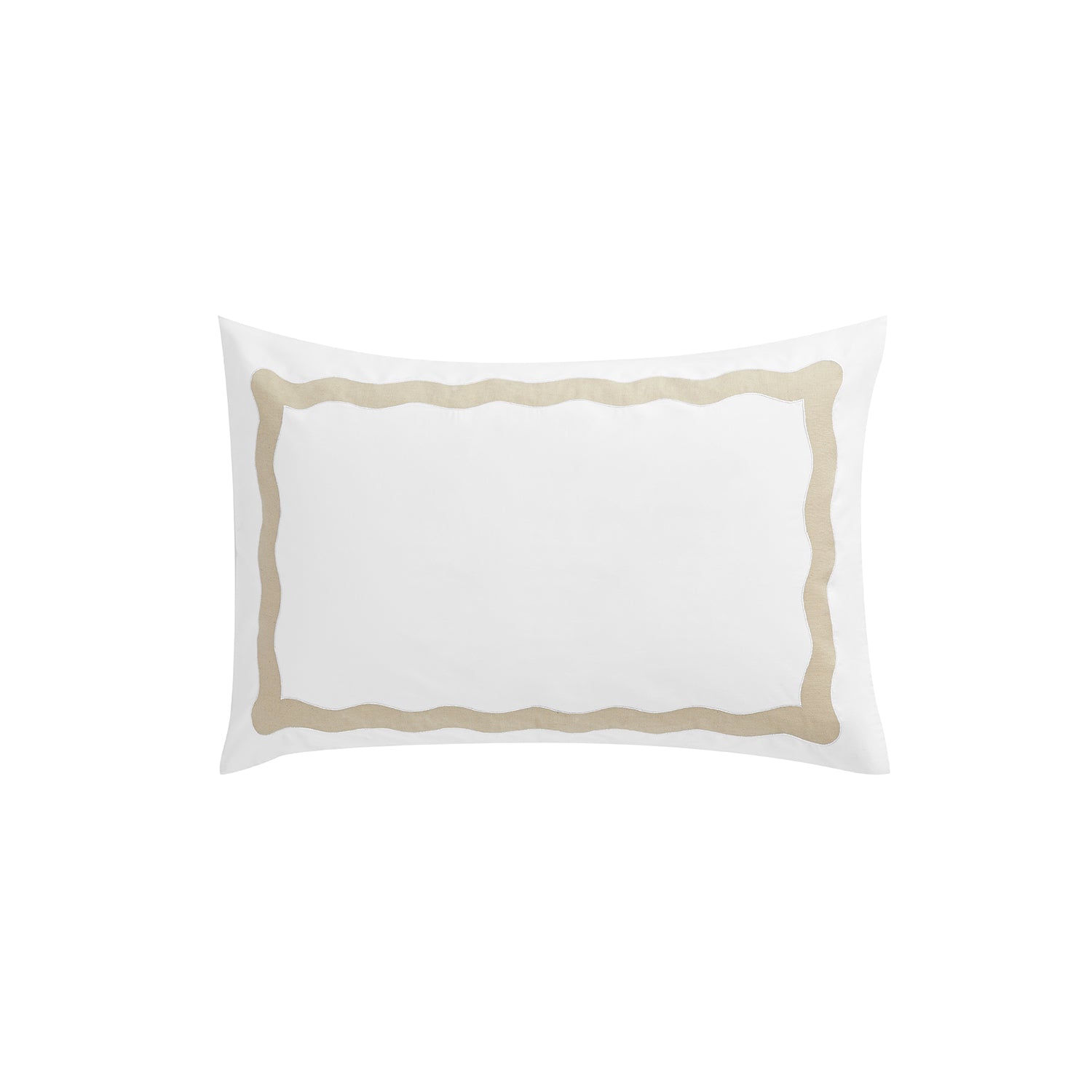 Lucinda Natural Wave 300 Thread Count Cotton Percale Regular Pillowcases - Pair