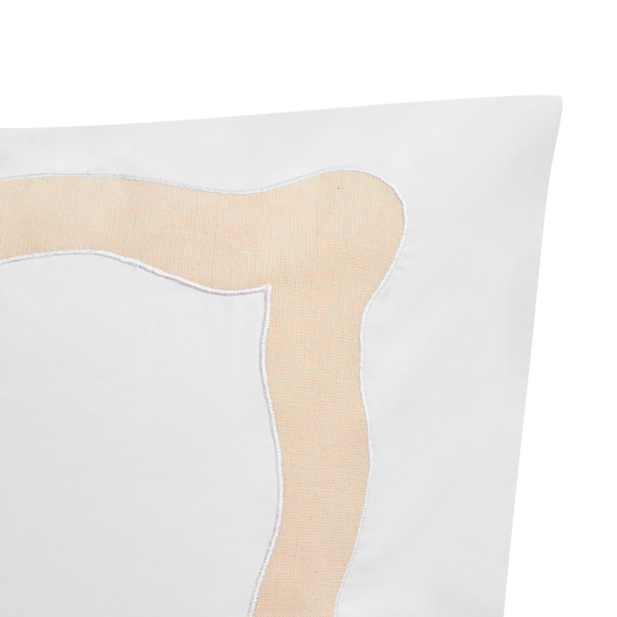 Lucinda Peach Melba Wave 300 Thread Count Cotton Percale Regular Pillowcases - Pair
