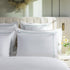 Milano Sea Spray Green Knot Embroidered 600 Thread Count Cotton Sateen Regular Pillowcases - Pair - daals