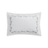 Meadow White Floral Embroidered 300 Thread Count Cotton Percale Regular Oxford Pillowcases - Pair - daals