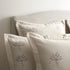 Meadow Cream Sprig Embroidered Linen Blend Regular Oxford Pillowcases - Pair
