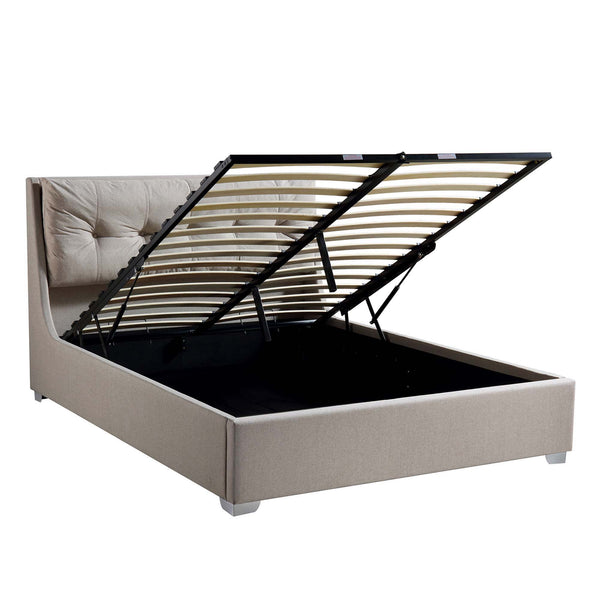 Hadley Stone Fabric Ottoman Storage Bed