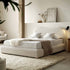 Egerie Curved Headboard Beige Boucle Ottoman Storage Bed - daals