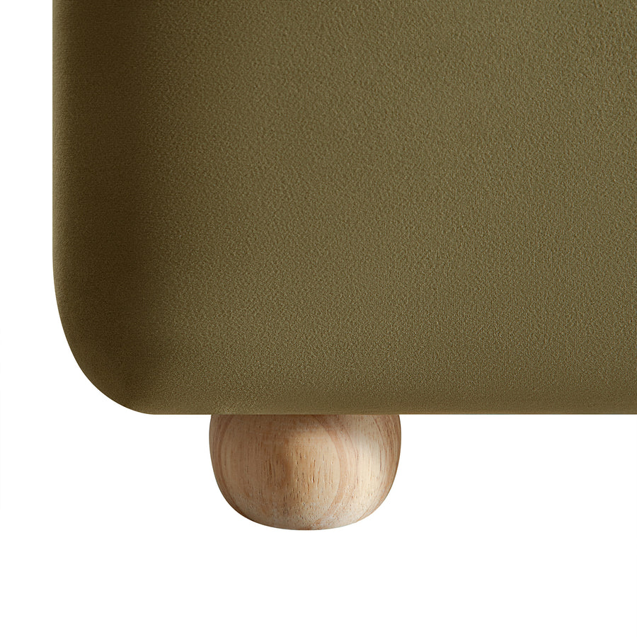 Egerie Curved Headboard Fudge Velvet Ottoman Storage Bed - daals
