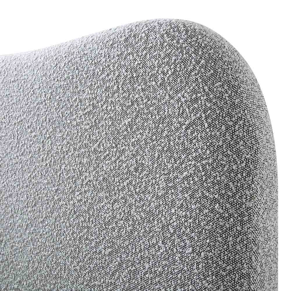 Egerie Curved Headboard Mist Grey Boucle Ottoman Storage Bed