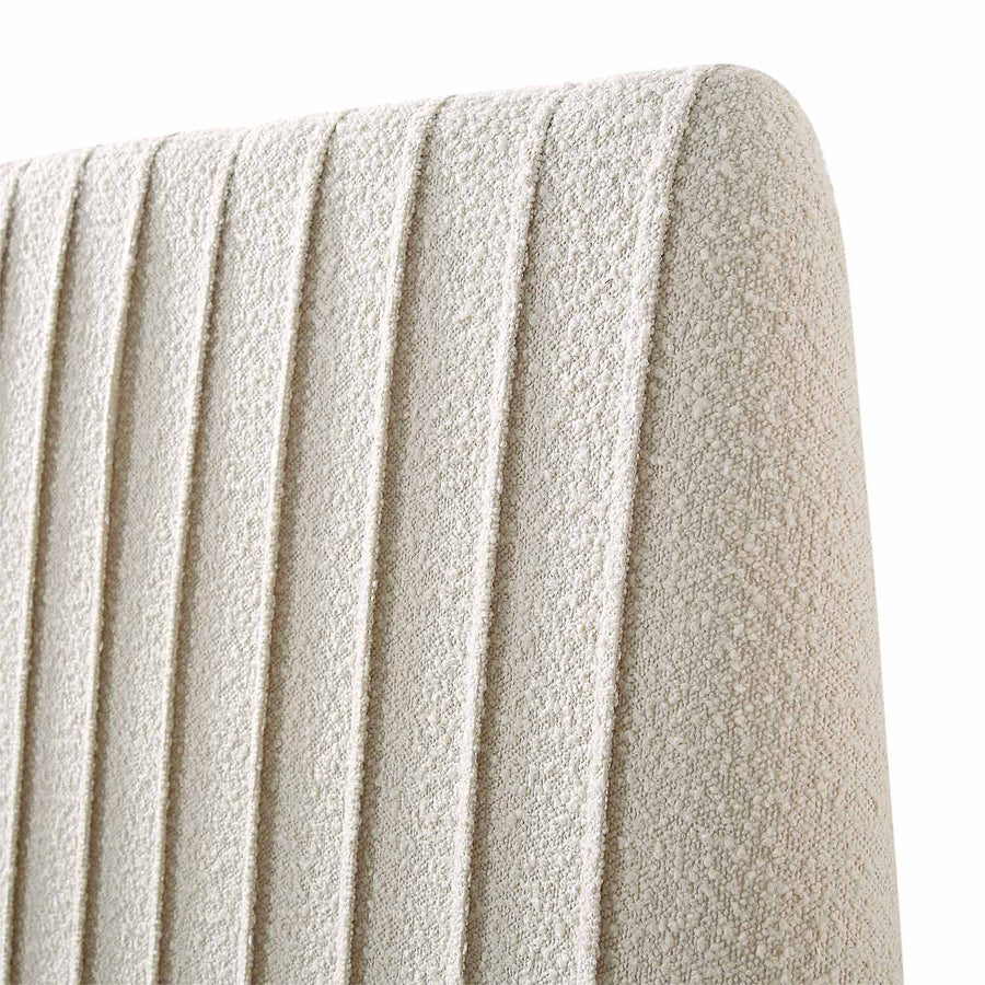Helia Pleated Ottoman Storage Bed, Beige Boucle