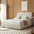 Helia Pleated Ottoman Storage Bed, Beige Boucle - daals