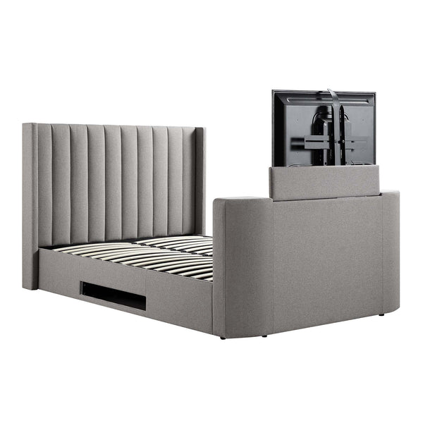 Wilton Grey Fabric Ottoman TV Bed
