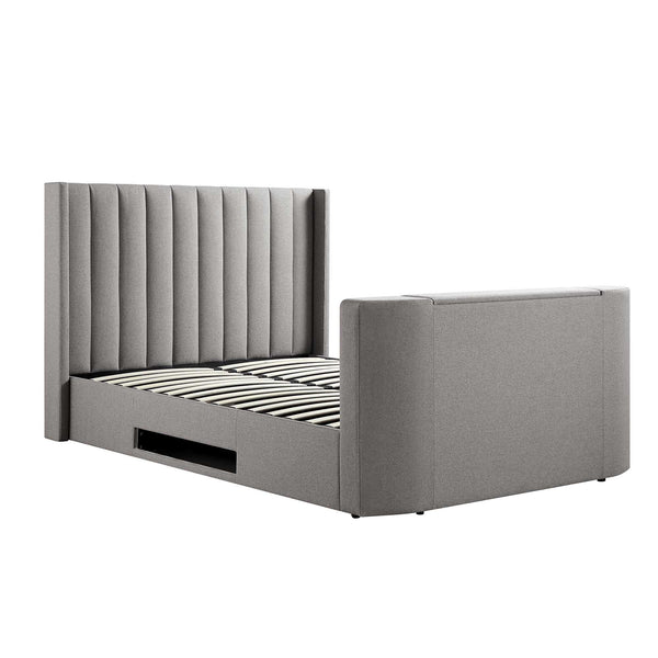 Wilton Grey Fabric Ottoman TV Bed