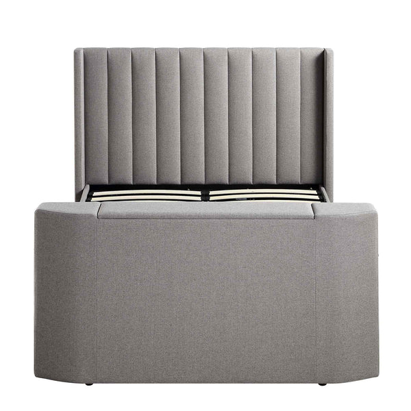 Wilton Grey Fabric Ottoman TV Bed
