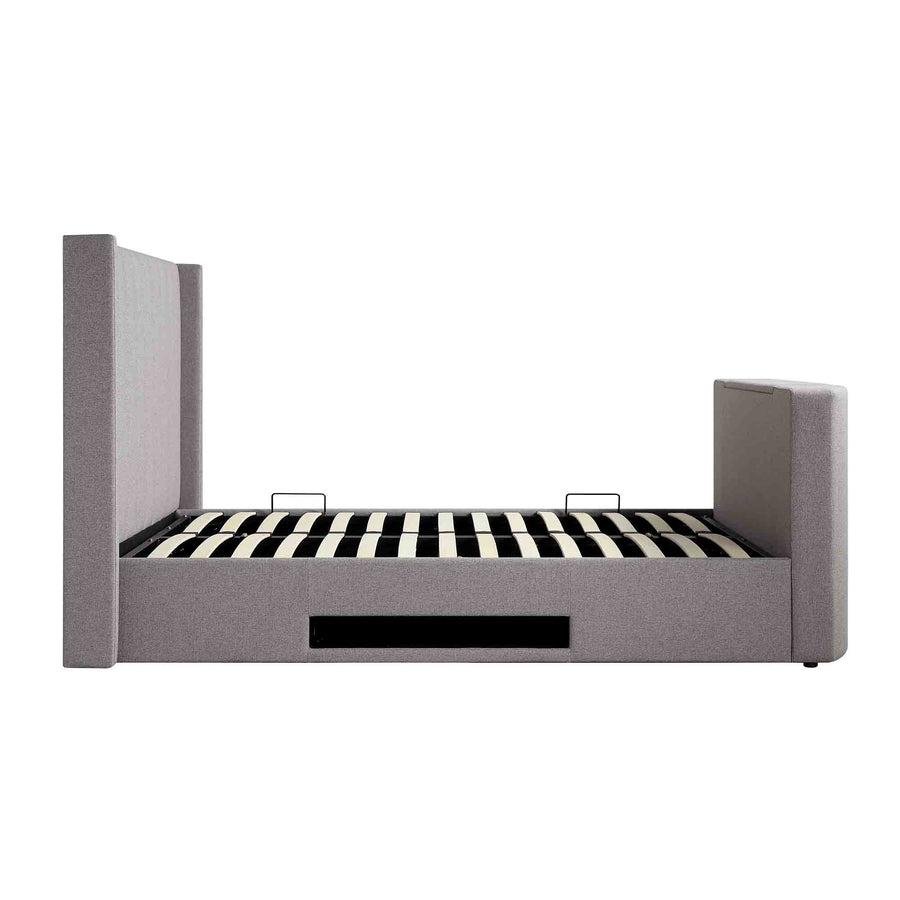 Wilton Grey Fabric Ottoman TV Bed