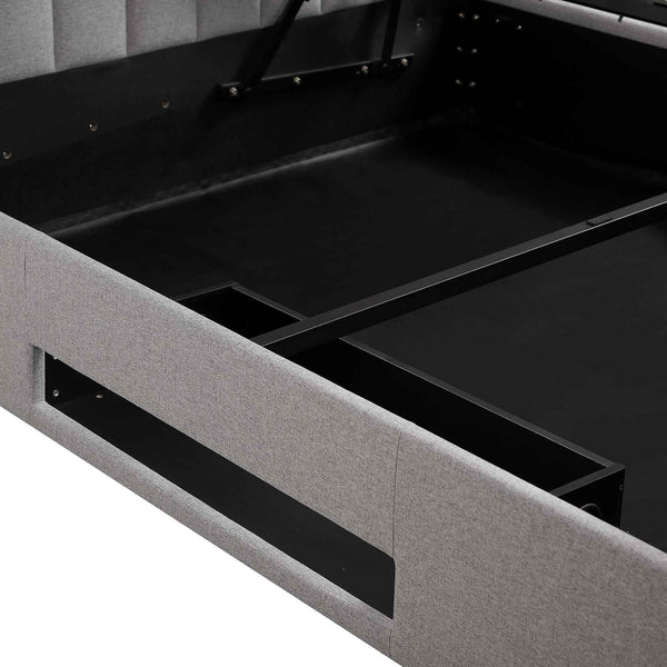 Wilton Grey Fabric Ottoman TV Bed
