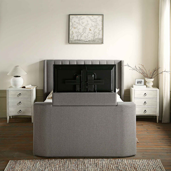 Wilton Grey Fabric Ottoman TV Bed