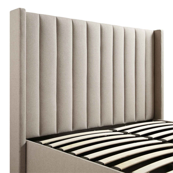 Wilton Warm Stone Fabric Ottoman TV Bed