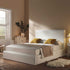 Hampstead Ecru Boucle Curved Bed with 4 - Drawer Storage - daals
