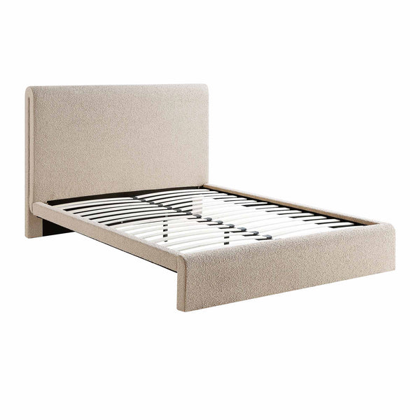 Hampstead Taupe Boucle Curved Bed