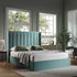 Wilton Seafoam Blue Velvet Ottoman Storage Bed - daals