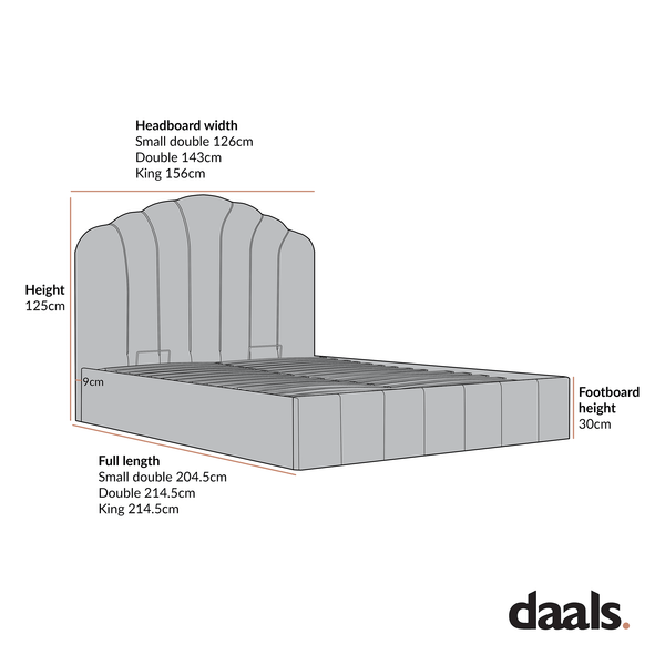 Hana Ottoman Storage Bed, Aegean Blue Velvet