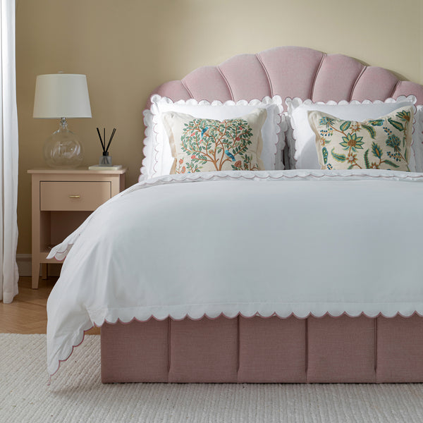 Hana Ottoman Storage Bed, Petal Pink Chenille
