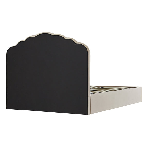 Hana Ottoman Storage Bed, Warm Stone Velvet