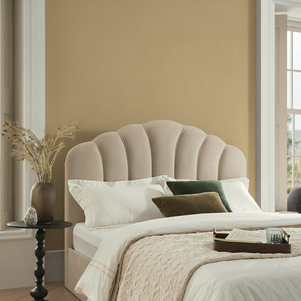 Hana Ottoman Storage Bed, Warm Stone Velvet