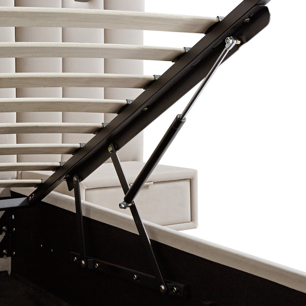 Tremezzo Oversized Ottoman Storage Bed, Champagne Velvet