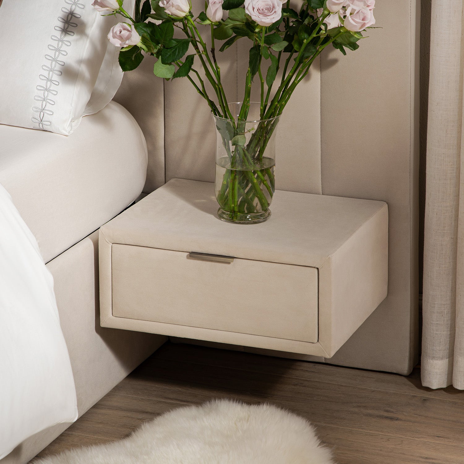 Tremezzo Oversized Ottoman Storage Bed, Champagne Velvet