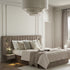 Tremezzo Oversized Ottoman Storage Bed, Taupe Velvet - daals