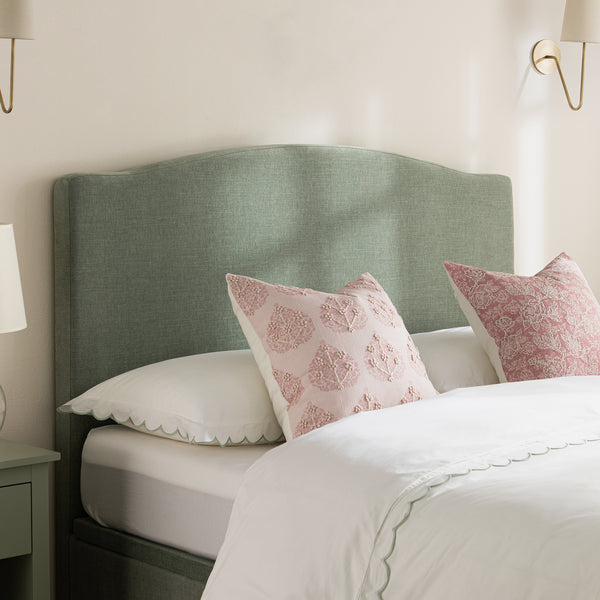 Chilworth Upholstered Ottoman Storage Bed, Water Green Chenille - daals