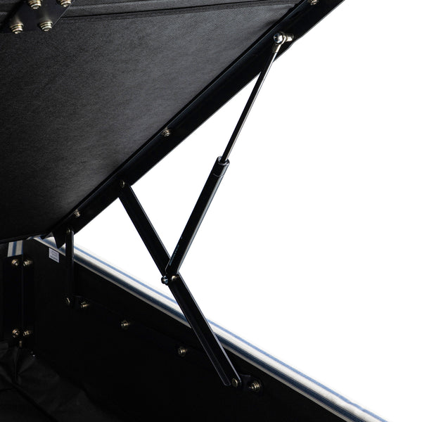 Chilworth Upholstered Ottoman Storage Bed, Blue Stripe Linen Blend