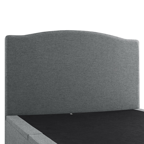 Chilworth Upholstered Ottoman Storage Bed, Dark Grey Weave Fabric