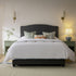 Chilworth Upholstered Ottoman Storage Bed, Dark Grey Weave Fabric - daals