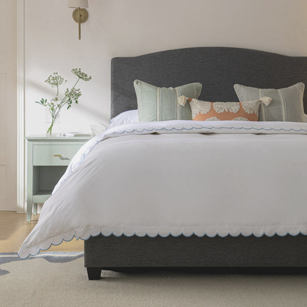 Chilworth Upholstered Ottoman Storage Bed, Dark Grey Weave Fabric