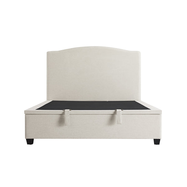 Chilworth Upholstered Ottoman Storage Bed, Ivory Weave Fabric