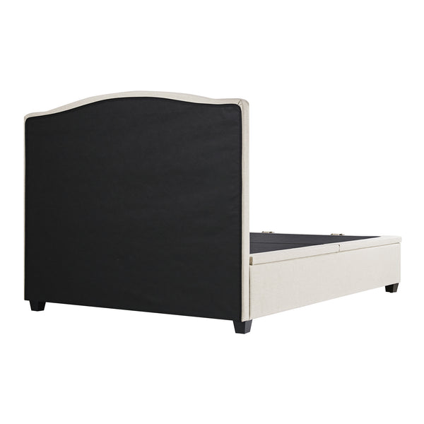 Chilworth Upholstered Ottoman Storage Bed, Ivory Weave Fabric