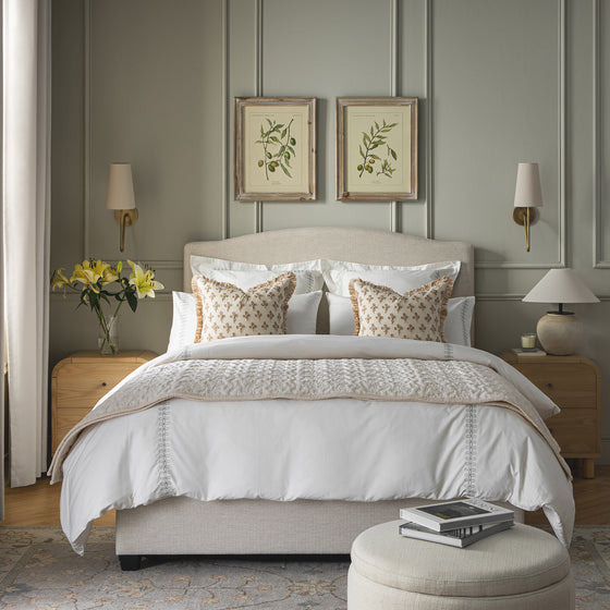 Chilworth Upholstered Ottoman Storage Bed, Ivory Weave Fabric