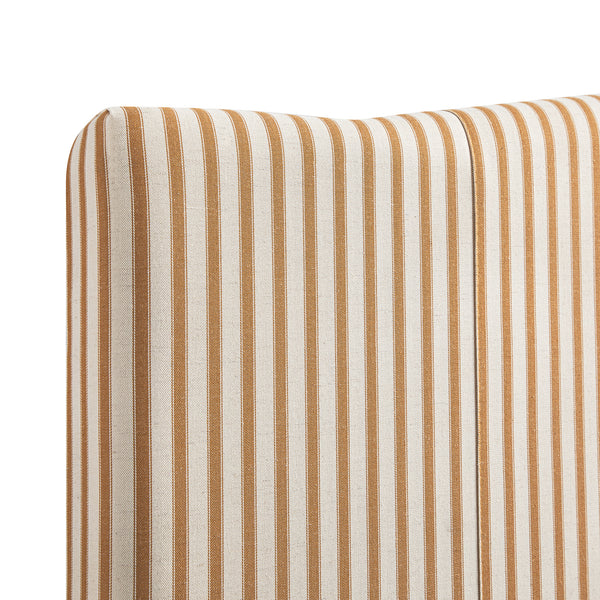 Chilworth Upholstered Ottoman Storage Bed, Ochre Stripe Linen Blend