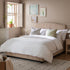 Chilworth Upholstered Ottoman Storage Bed, Ochre Stripe Linen Blend - daals