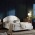 Eleanor White Boucle Upholstered Bed Frame with Domed Headboard - daals