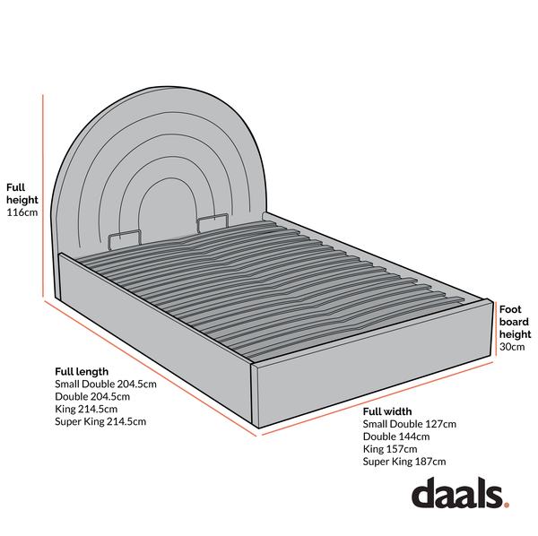 Archer Rust Velvet Ottoman Storage Bed