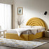 Archer Mustard Yellow Velvet Ottoman Storage Bed - daals
