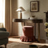 Gramercy Curved-Front 2-Drawer Console Table, Smoked Grey Oak