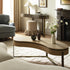 Gramercy Kidney-Shape Storage Coffee Table, Beige Oak