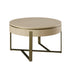Gramercy 75cm Round Storage Coffee Table, Beige Oak