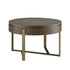 Gramercy 75cm Round Storage Coffee Table, Smoked Grey Oak