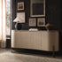 Gramercy Large Curved-Front 4-Door Sideboard, Beige Oak & Cool Bronze - daals