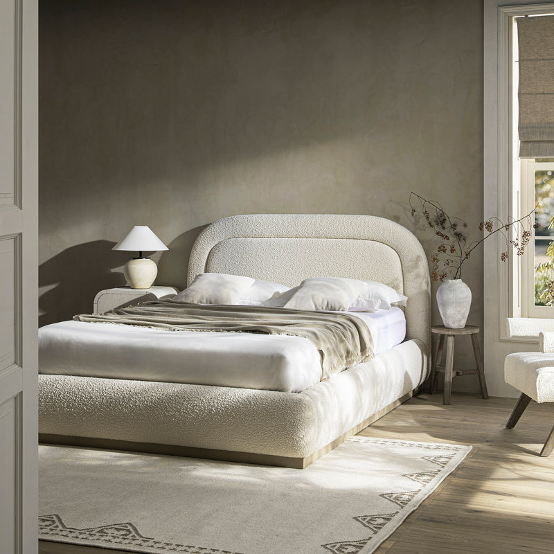 Atlan Cream & Taupe Handwoven Wool Rug - daals