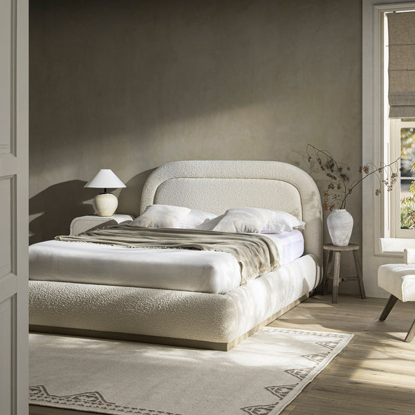 Atlan Cream & Taupe Handwoven Wool Rug